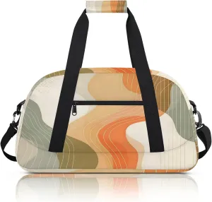 Abstract Aesthetic Small Gym Bag 18 inch Carry On Duffel Bag for Weekender Travel Sports Workout Yoga Gymnastics Dance Ballet