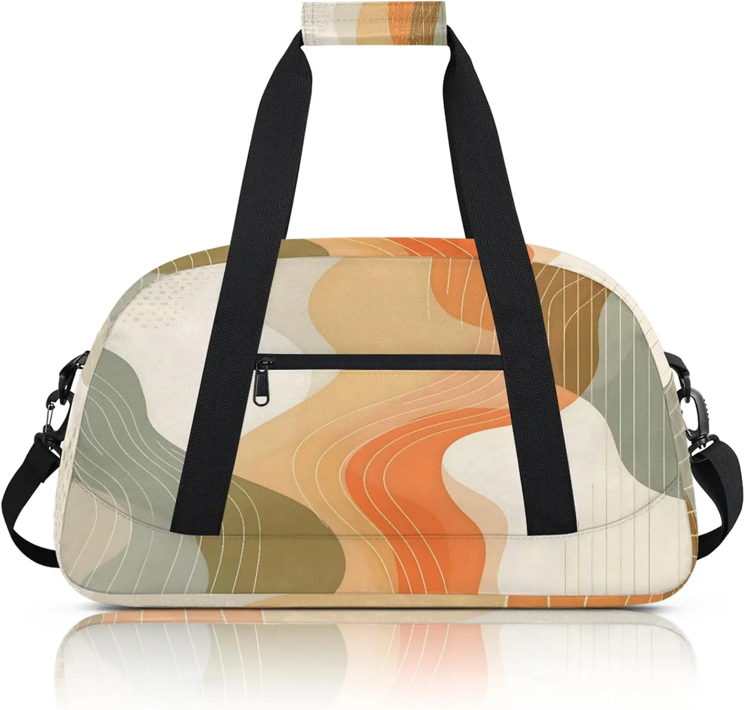 Abstract Aesthetic Small Gym Bag 18 inch Carry On Duffel Bag for Weekender Travel Sports Workout Yoga Gymnastics Dance Ballet