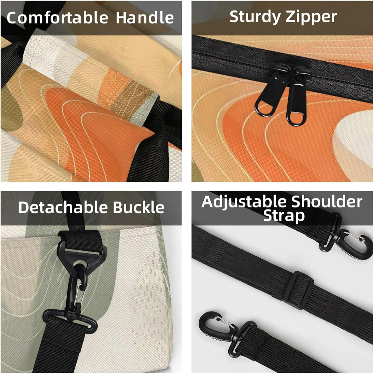 Abstract Aesthetic Small Gym Bag 18 inch Carry On Duffel Bag for Weekender Travel Sports Workout Yoga Gymnastics Dance Ballet