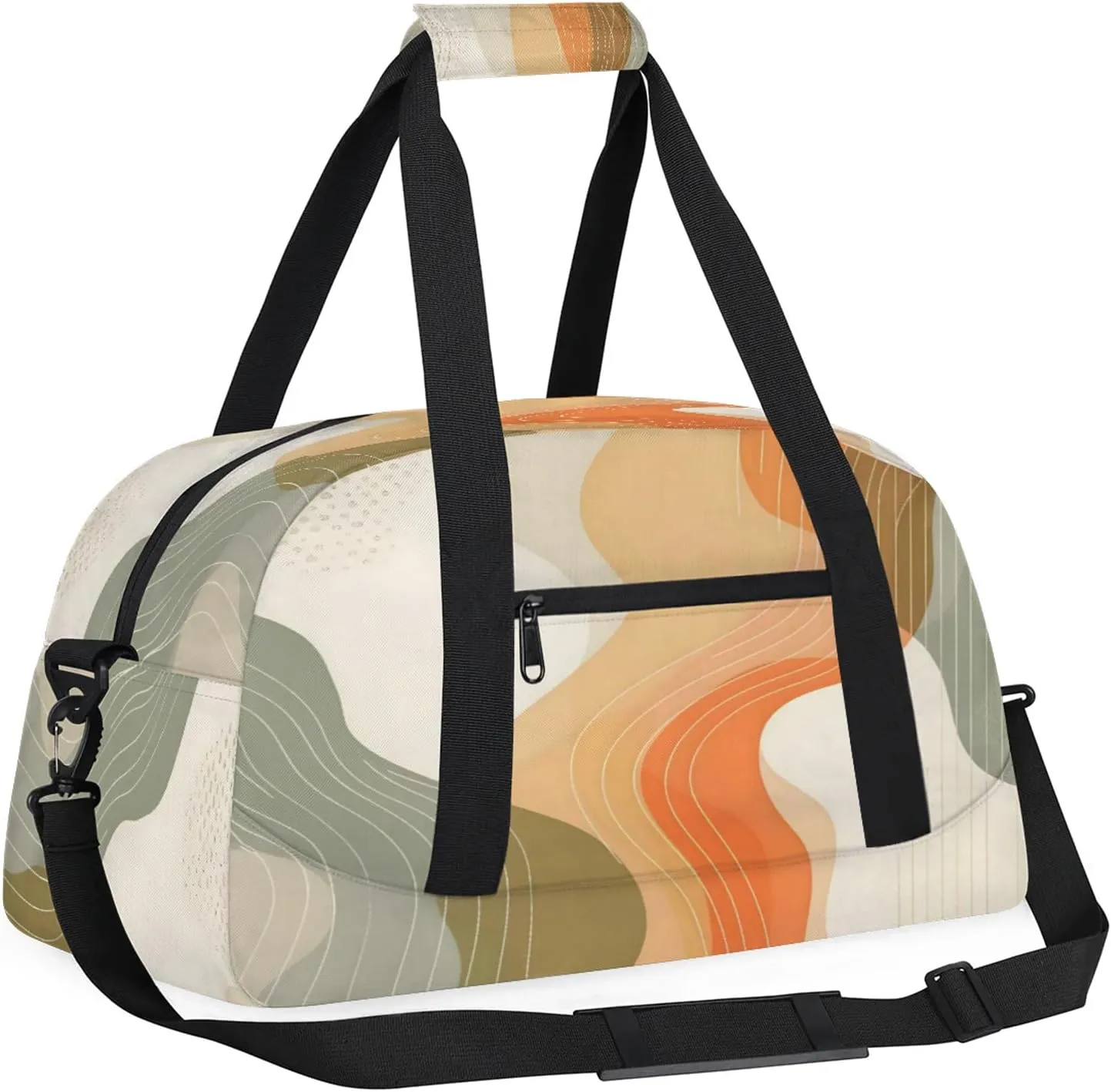 Abstract Aesthetic Small Gym Bag 18 inch Carry On Duffel Bag for Weekender Travel Sports Workout Yoga Gymnastics Dance Ballet