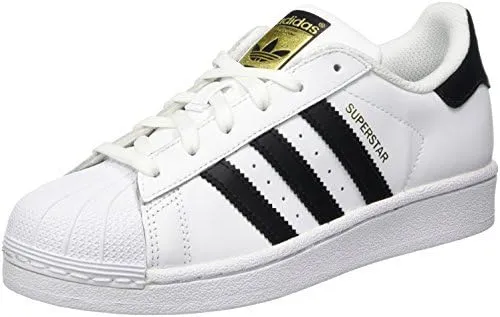 adidas Originals Kids' Superstars Running Shoe, Pure White, 1