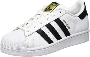 adidas Originals Kids' Superstars Running Shoe, Pure White, 1