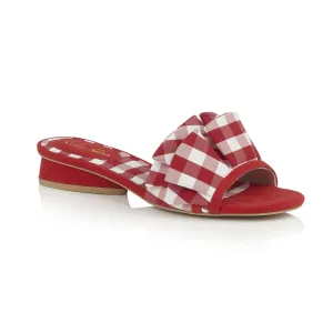 Alena Red Check Slider by Ruby Shoo