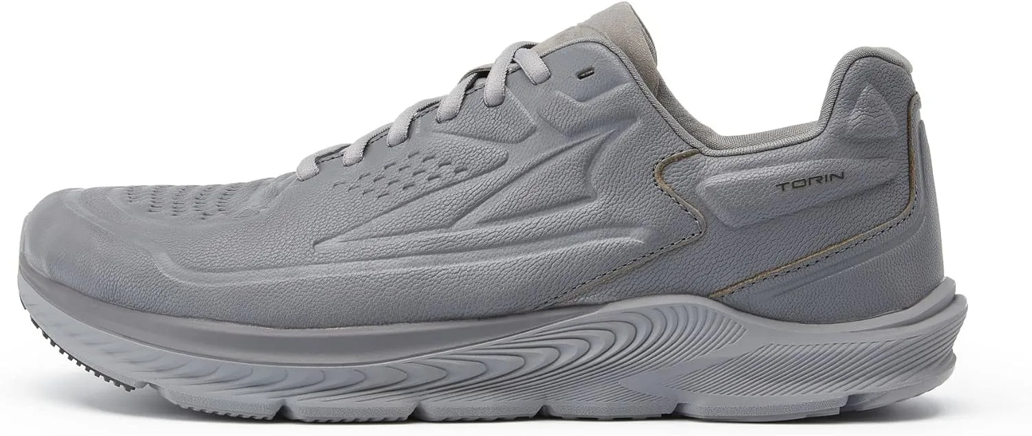 ALTRA Men Torin 5 Leather Trail Running Shoe, Gray, 11.5