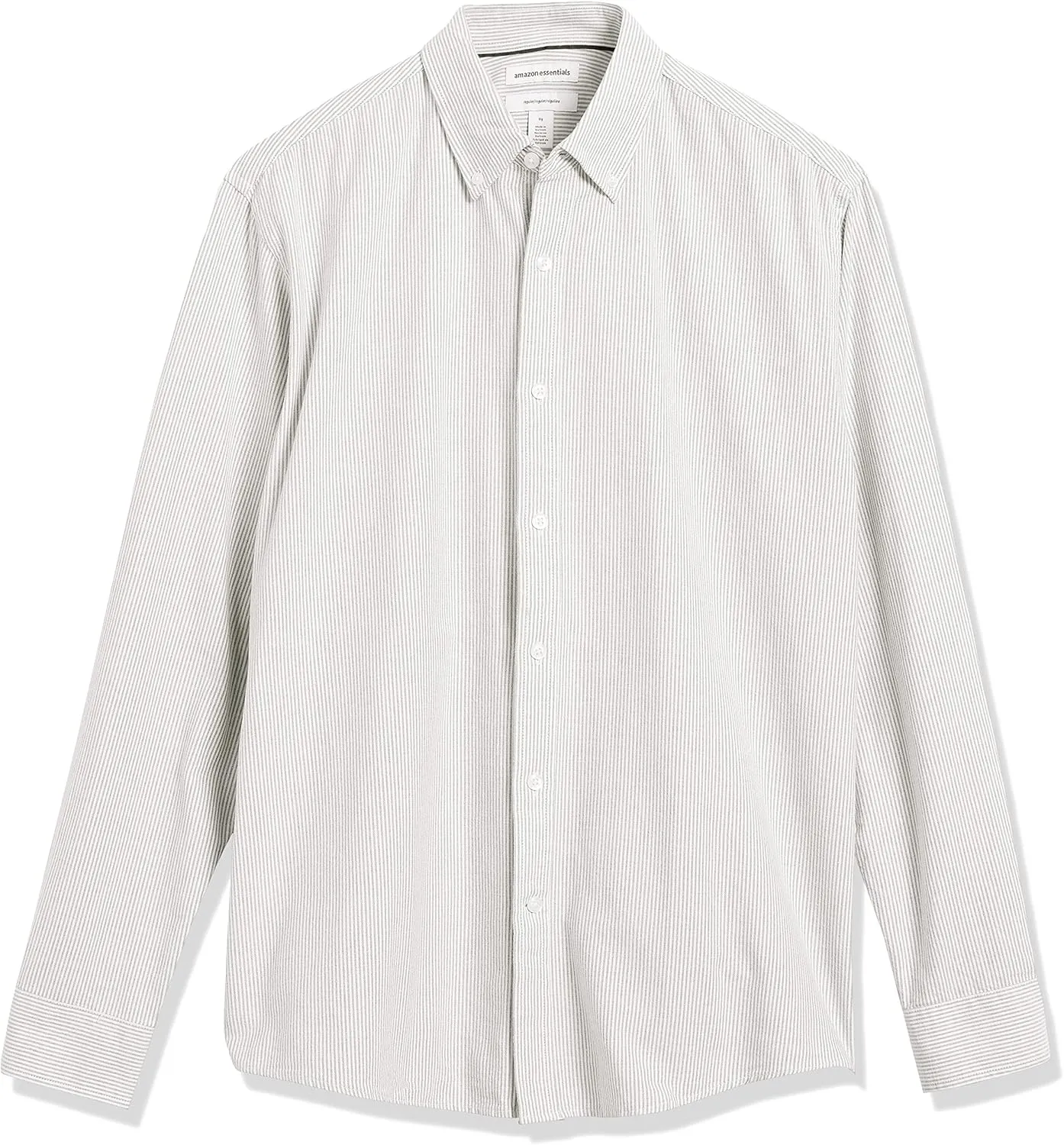 Amazon Essentials Men's Long-Sleeve Regular-Fit Stretch Oxford Shirt (Available in Big & Tall)