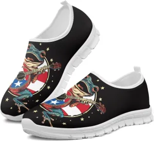American Flag Men's Lightweight Running Walking Shoes Slip On Breathable Gym Sneakers Non Slip Loafer Fashion Workout Shoes SizeUS 5-14