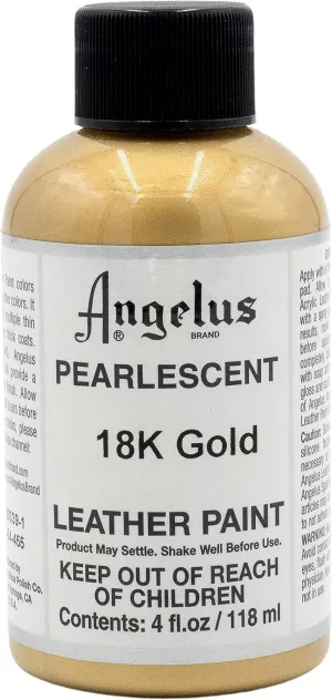 Angelus Pearlescent 18K Gold Acrylic Leather Paint 4oz