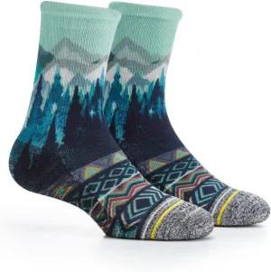 APRIME ECO-CAFE Crew Cushion Outdoor Socks Made from Coffee Grounds for Hiking, Trail Running, Climbing and Cycling