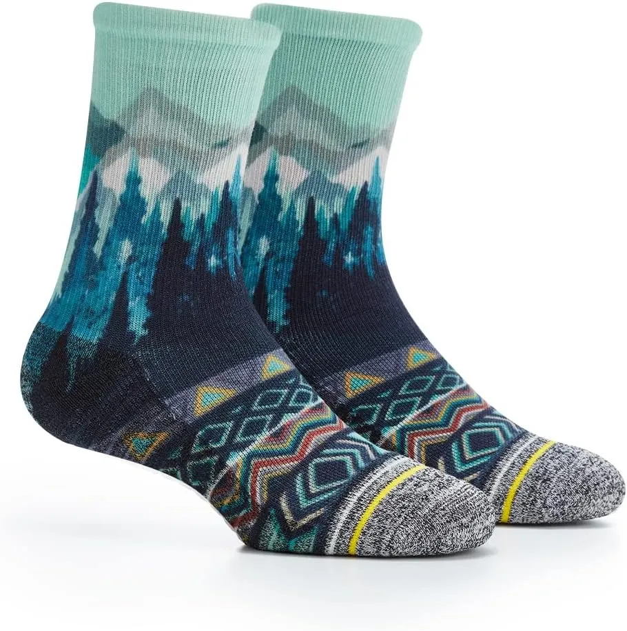 APRIME ECO-CAFE Crew Cushion Outdoor Socks Made from Coffee Grounds for Hiking, Trail Running, Climbing and Cycling