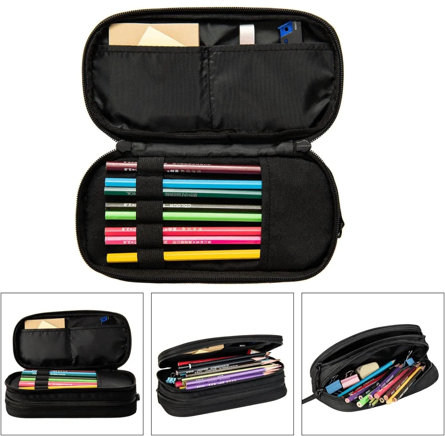 Baseball Pencil Box for Boys, Cool Sports Pencil Case with Water & Fire Background, Zipper Pouch Desk Organizer Travel Pen Box Stationery Organizer Bag Cosmetic Makeup Bag for Baseball Girls Lovers