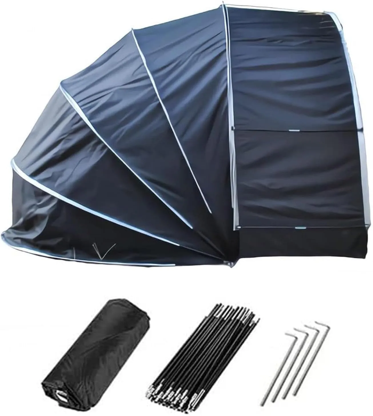 Bicycle Tent Hanging 2 in 1 Bike Storage Tent with 210D Oxford Fabric PU4000 Waterproof Outside Storage Sheds Bike Tent,Black