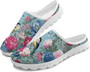 Binienty Womens Mule Shoes Slip on Mesh Garden Clogs Fashion Four Seasons Walking Shoe Outdoor Footwear