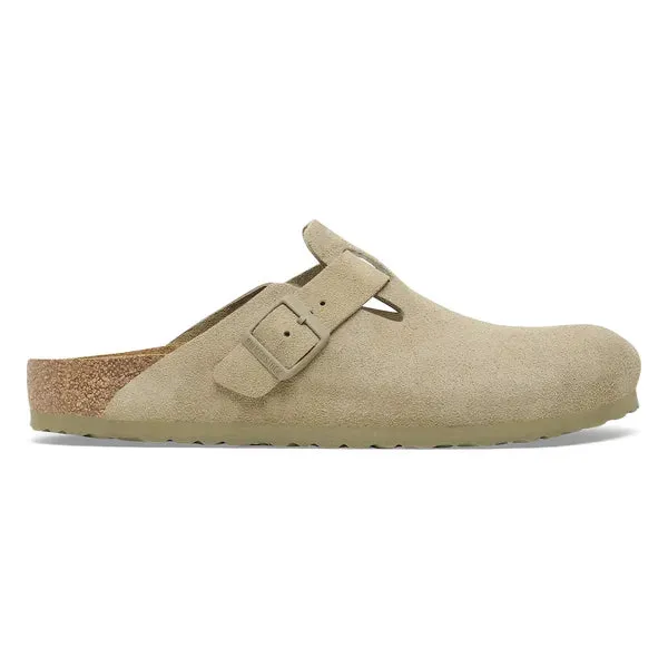 BIRKENSTOCK BOSTON - TOE-IN MULE - KHAKI SUEDE