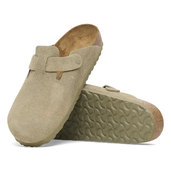 BIRKENSTOCK BOSTON - TOE-IN MULE - KHAKI SUEDE
