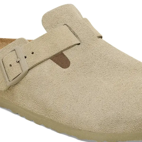 BIRKENSTOCK BOSTON - TOE-IN MULE - KHAKI SUEDE