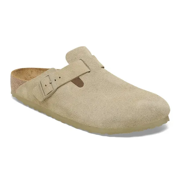 BIRKENSTOCK BOSTON - TOE-IN MULE - KHAKI SUEDE
