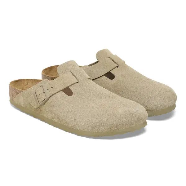 BIRKENSTOCK BOSTON - TOE-IN MULE - KHAKI SUEDE