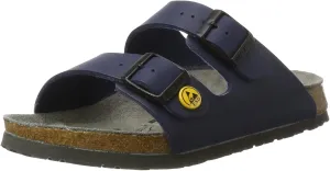 Birkenstock Women's Mule Arizona Antistatic Work Shoe Birko Pile Blue Size 43-Normal Footbed, US:5