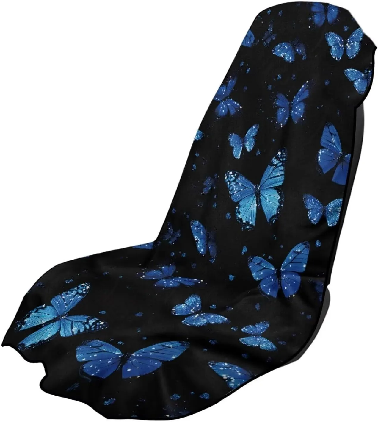 Blue Butterfly Sweatproof Car Seat Covers Anti-Slip Towel Car Seat Cover Universal Fit for Most Cars Trucks SUV Fitness Athletes Pets Gym and Water Sports