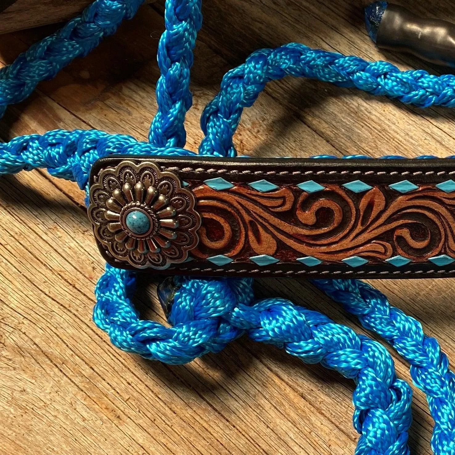 Blue Mule Tape Halter - Turquoise #MT209