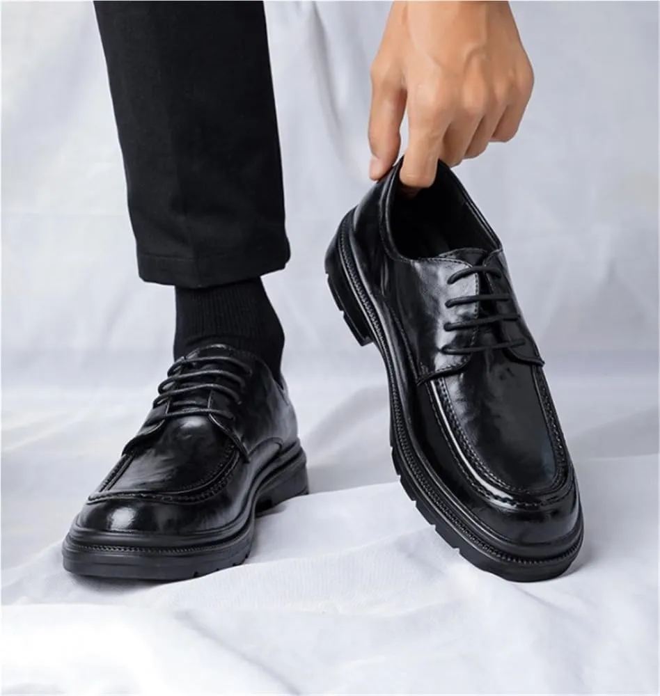 Business Casual Modern Work Wedding Shoes Men's Fashion Dress Oxford Style Formal Classic Lace Up