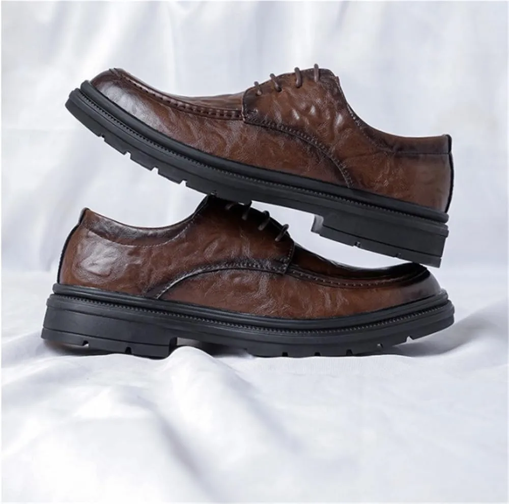 Business Casual Modern Work Wedding Shoes Men's Fashion Dress Oxford Style Formal Classic Lace Up