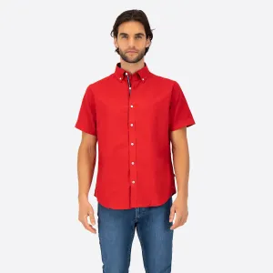 CAMISA M/C CLASSIC FIT NAUTICA OXFORD CHERRY RED