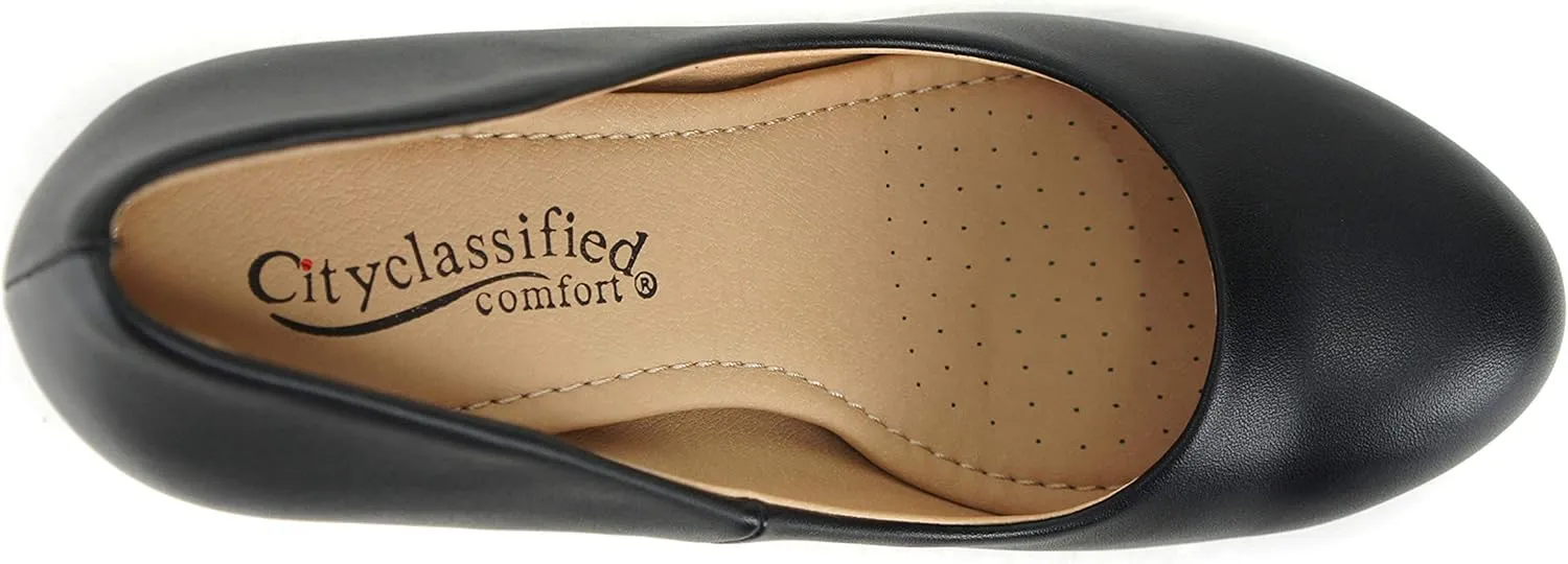 CITYCLASSIFIED #Jack Women's Classic Dress Pump w Extra Cushioned in Sole, Round Toe & Platform