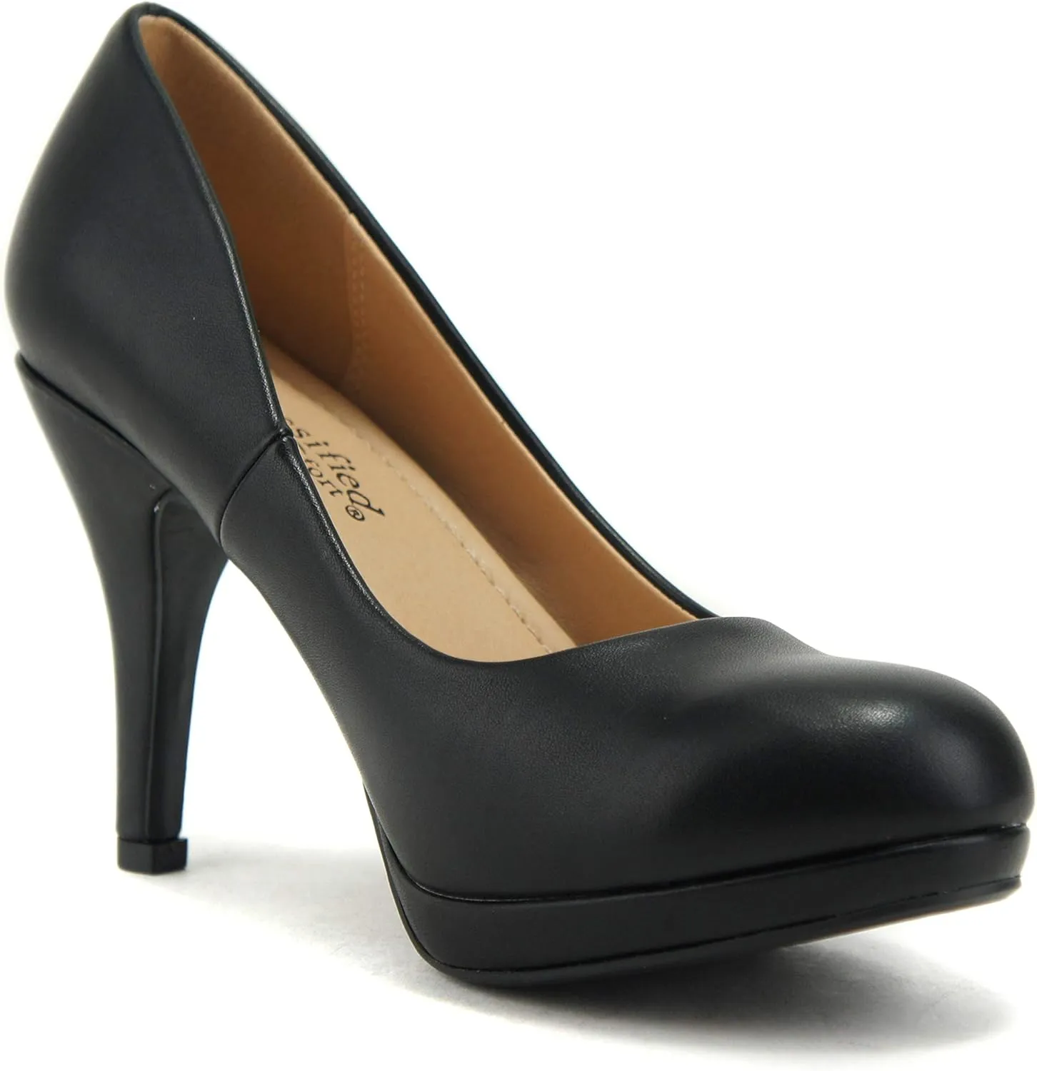 CITYCLASSIFIED #Jack Women's Classic Dress Pump w Extra Cushioned in Sole, Round Toe & Platform