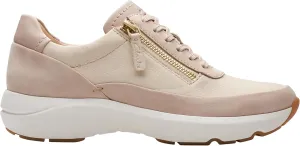 Clarks Women's Tivoli Zip Trainers, Sand Combi, 39.5 EU, Sand Combi, 40