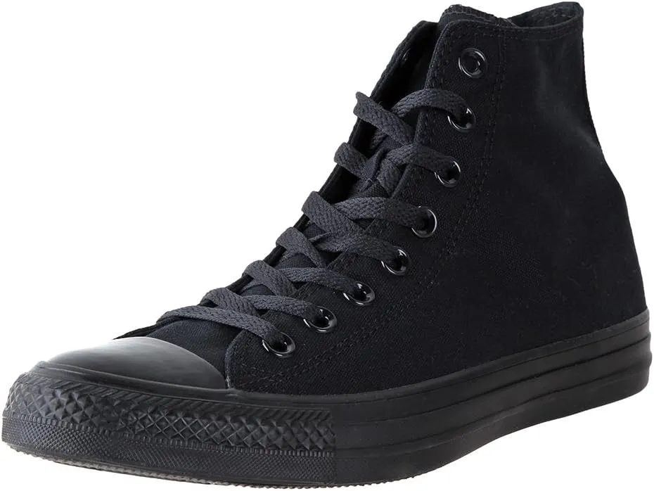 Converse Chuck Taylor All Star High Top Sneaker, Black Monochrome, 8