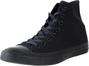 Converse Chuck Taylor All Star High Top Sneaker, Black Monochrome, 8