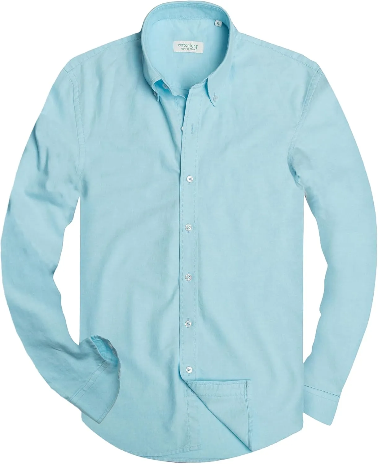 cotton king Mens Shirts | 100% Cotton Long Sleeve Shirts for Men | Button Down Shirt Men | Oxford Mens Dress Shirt