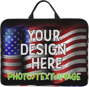 Custom Laptop Bag for Men Women Double Side Design,Personalized Hand Computer Protective Case Customized Gift Friends Lovers