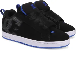 DC Men's Court Graffik Skate Shoe, Black/Blue, 10.5