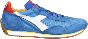 Diadora Mens Equipe Suede Sw Perforated Lace Up Sneakers Shoes Casual - Blue - Size 6 M