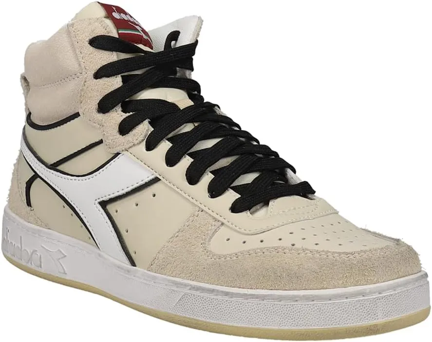 Diadora Mens Magic Basket Mid Legacy High Sneakers Shoes Casual - Off White
