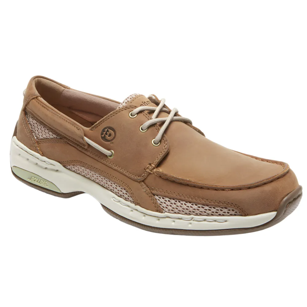 Dunham (Rockport) Men's Captain 3-Eye Boat Shoe Tan