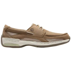 Dunham (Rockport) Men's Captain 3-Eye Boat Shoe Tan