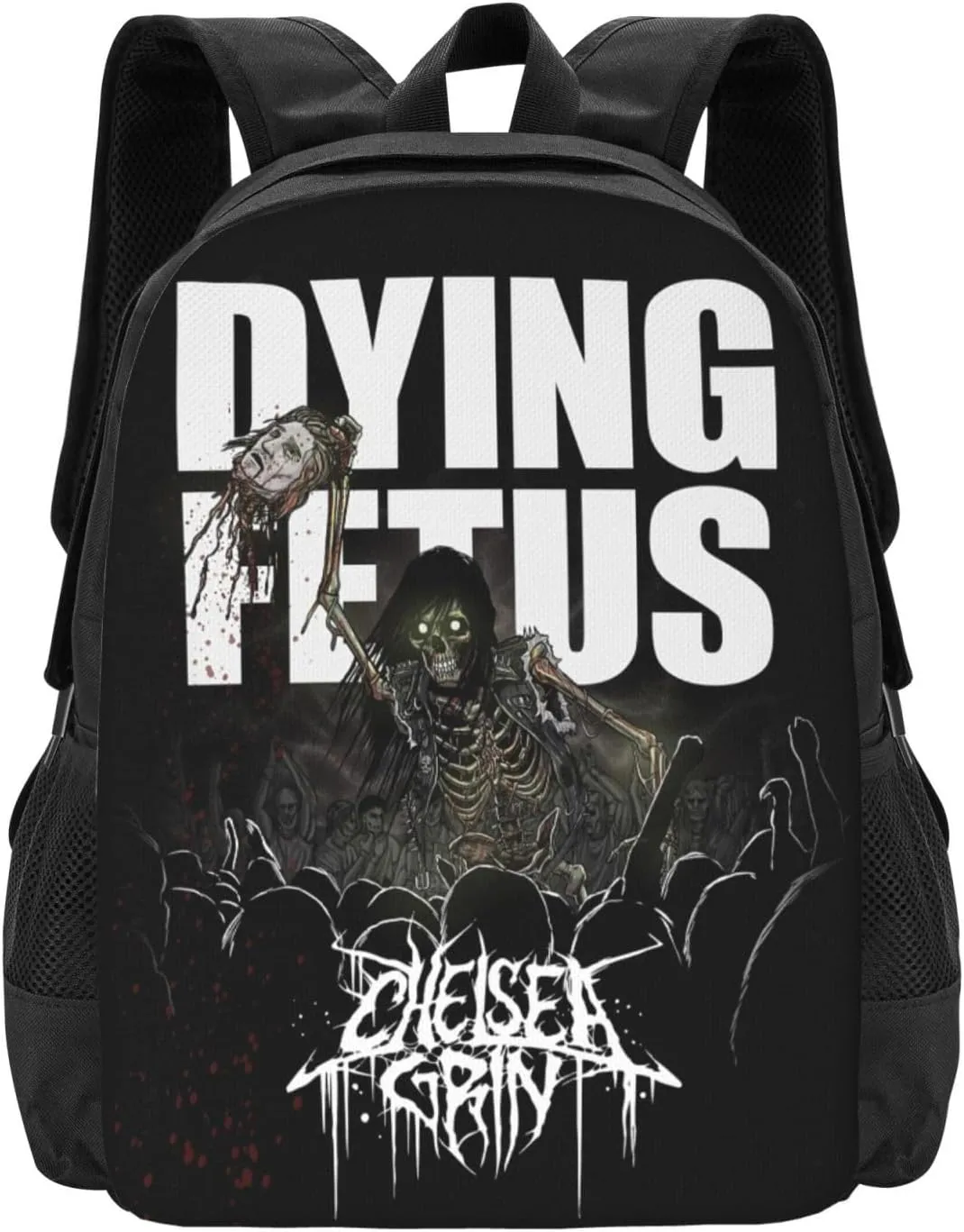 Dying Musics Fetus Band Backpack Large Capacity Backpacks Minimalist Leisure Travel Daypack 16.5 inch