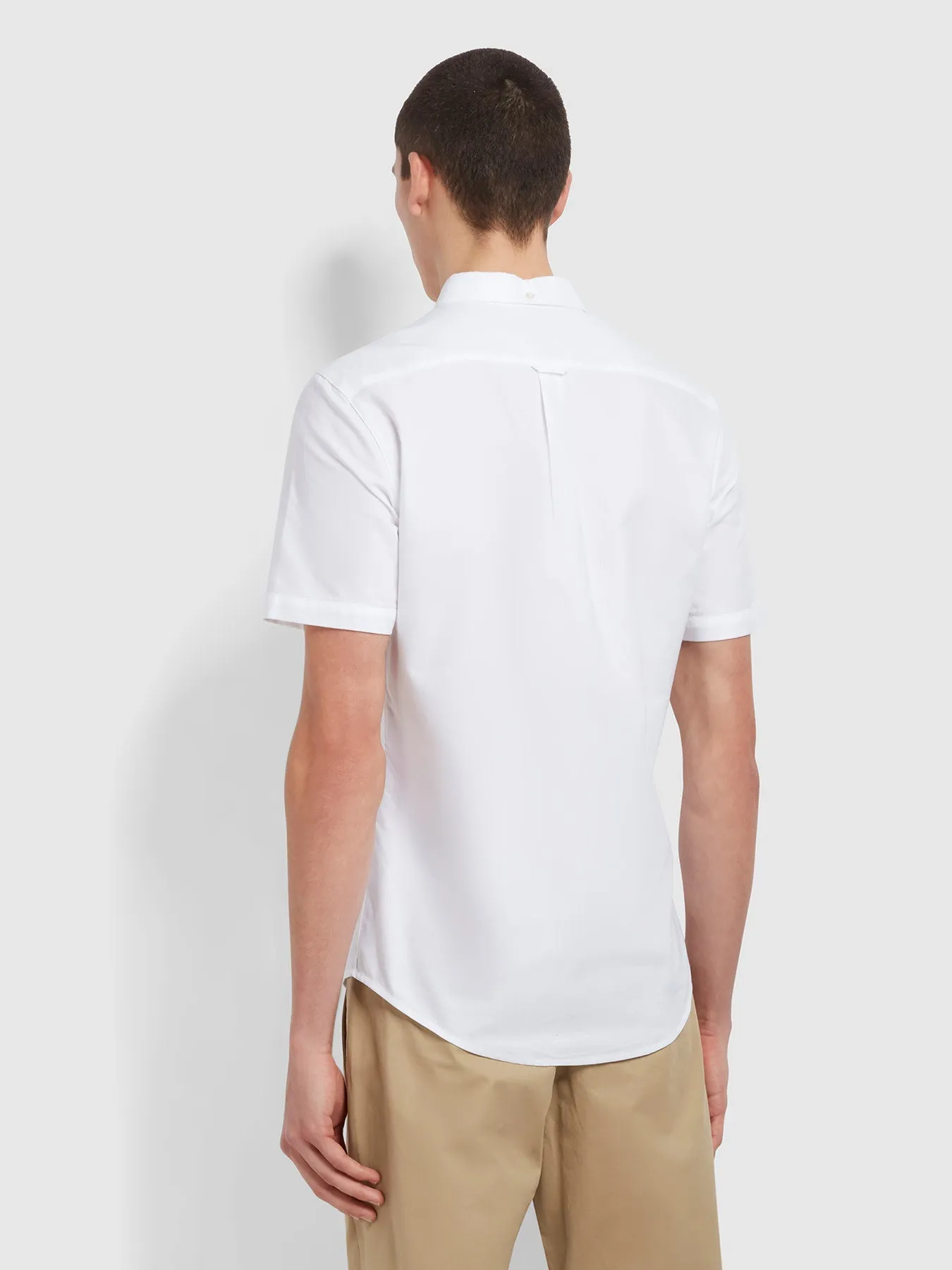 Farah Short Sleeve Oxford Brewer Shirt White