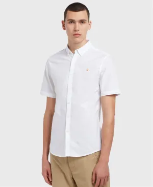 Farah Short Sleeve Oxford Brewer Shirt White