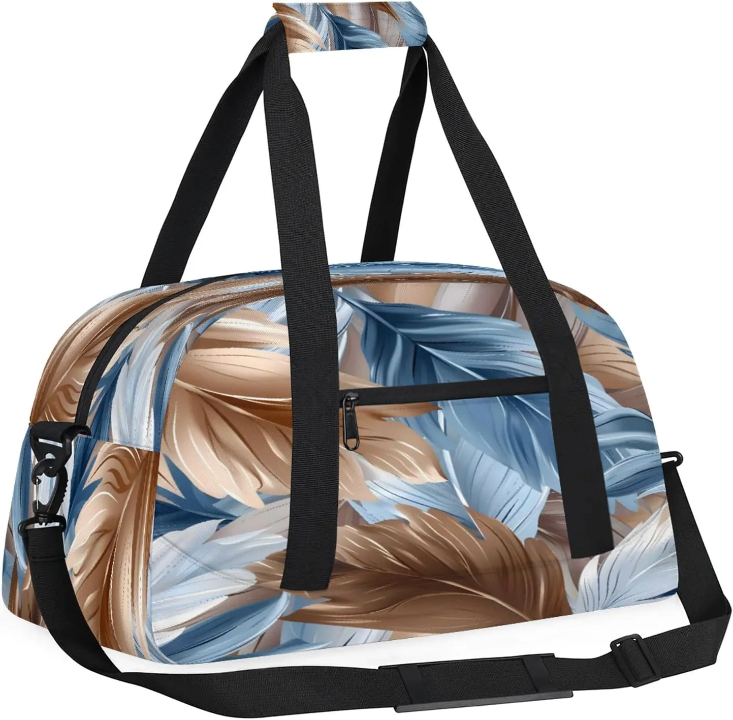Feather Animal Feather Small Gym Bag 18 inch Carry On Duffel Bag for Weekender Travel Sports Workout Yoga Gymnastics Dance Ballet