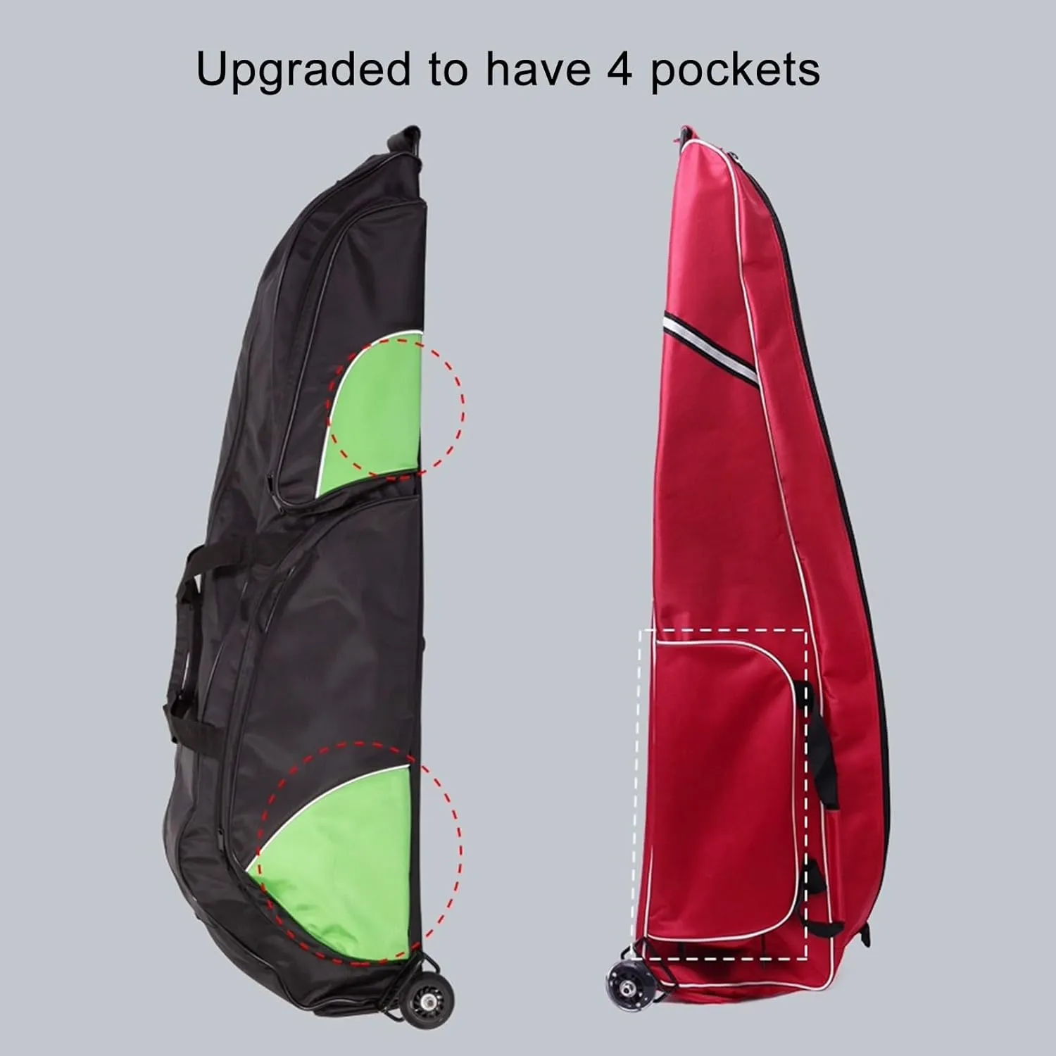 Fencing Draw-bar Wheel Bag for Mask Sword and Fencing Suit, Waterproof Oxford Fabric, Fencing Trolley Rollbag for Epee Saber and Foil(Blue)