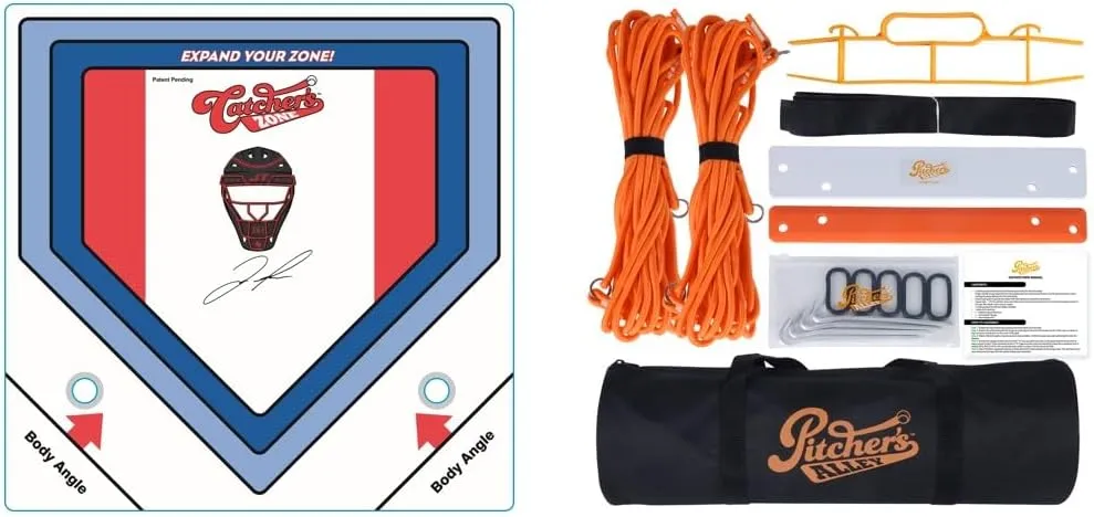 Fielder's Dome Mats Catcher's Zone Mat and Pitcher's Alley for Fastpitch Softball - Bundle Offer