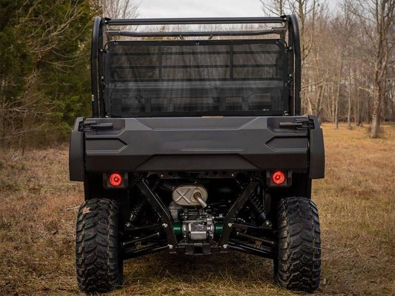 Fits Kawasaki Mule Black Rear Dust Screen by GrilleAdz UTV Accessories