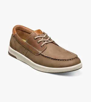 Florsheim - CROSSOVER Elastic Lace Moc Toe Boat Shoe Mushroom