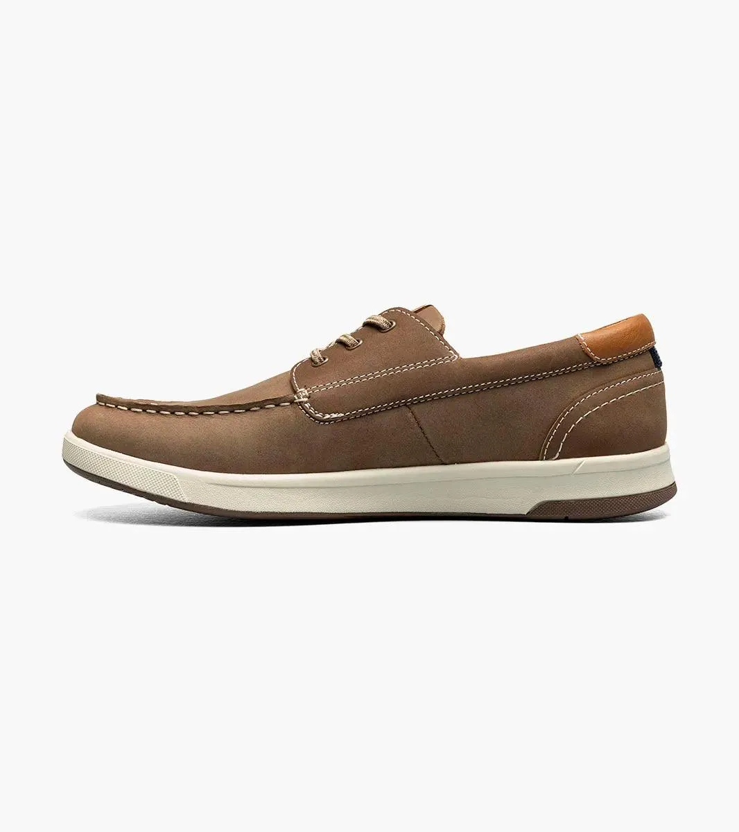 Florsheim - CROSSOVER Elastic Lace Moc Toe Boat Shoe Mushroom