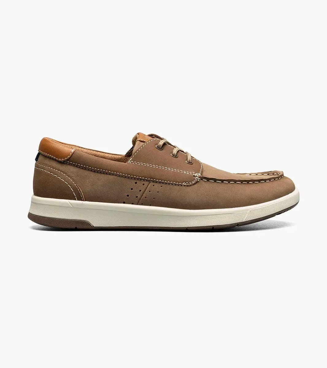 Florsheim - CROSSOVER Elastic Lace Moc Toe Boat Shoe Mushroom