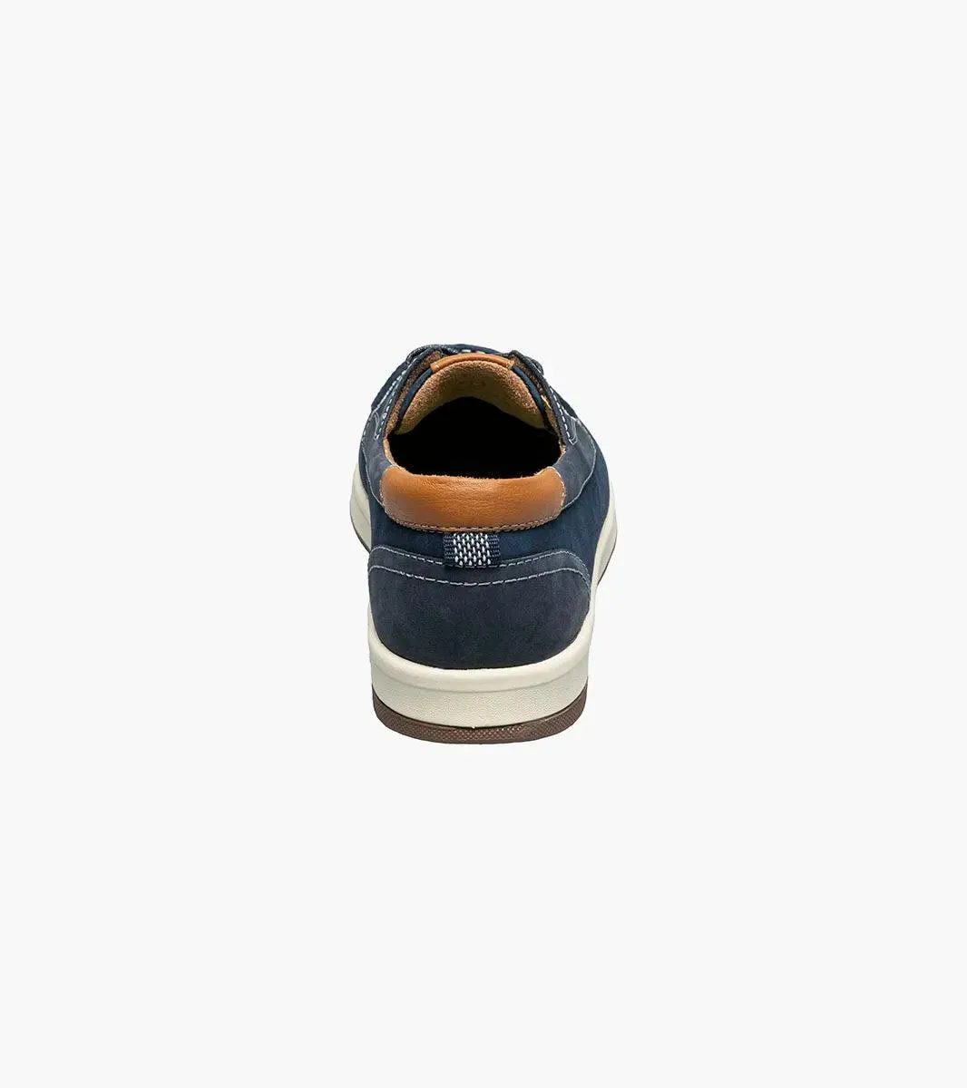 Florsheim - CROSSOVER Elastic Lace Moc Toe Boat Shoe Navy Nubuck